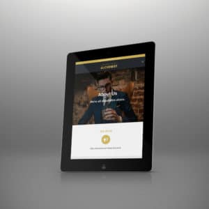 Authnetic Alchemist website mockup tablet