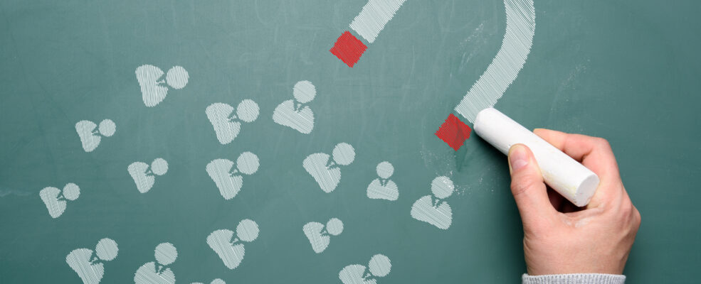 A magnet attracting customers as an illustration of the effects of good marketing